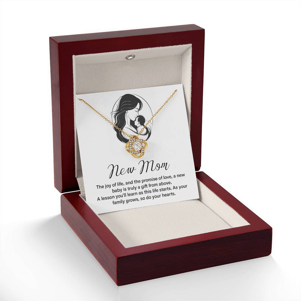 New Mom Necklace Gift for Baby Shower – Message Card Included