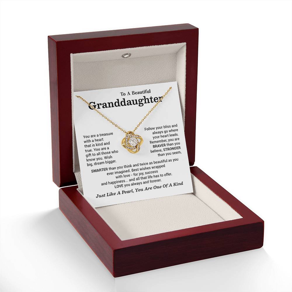 To a Beautiful Granddaughter Necklace Gift – You’re One of a Kind