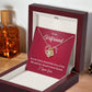 Girlfriend Necklace Gift with Romantic Message Card