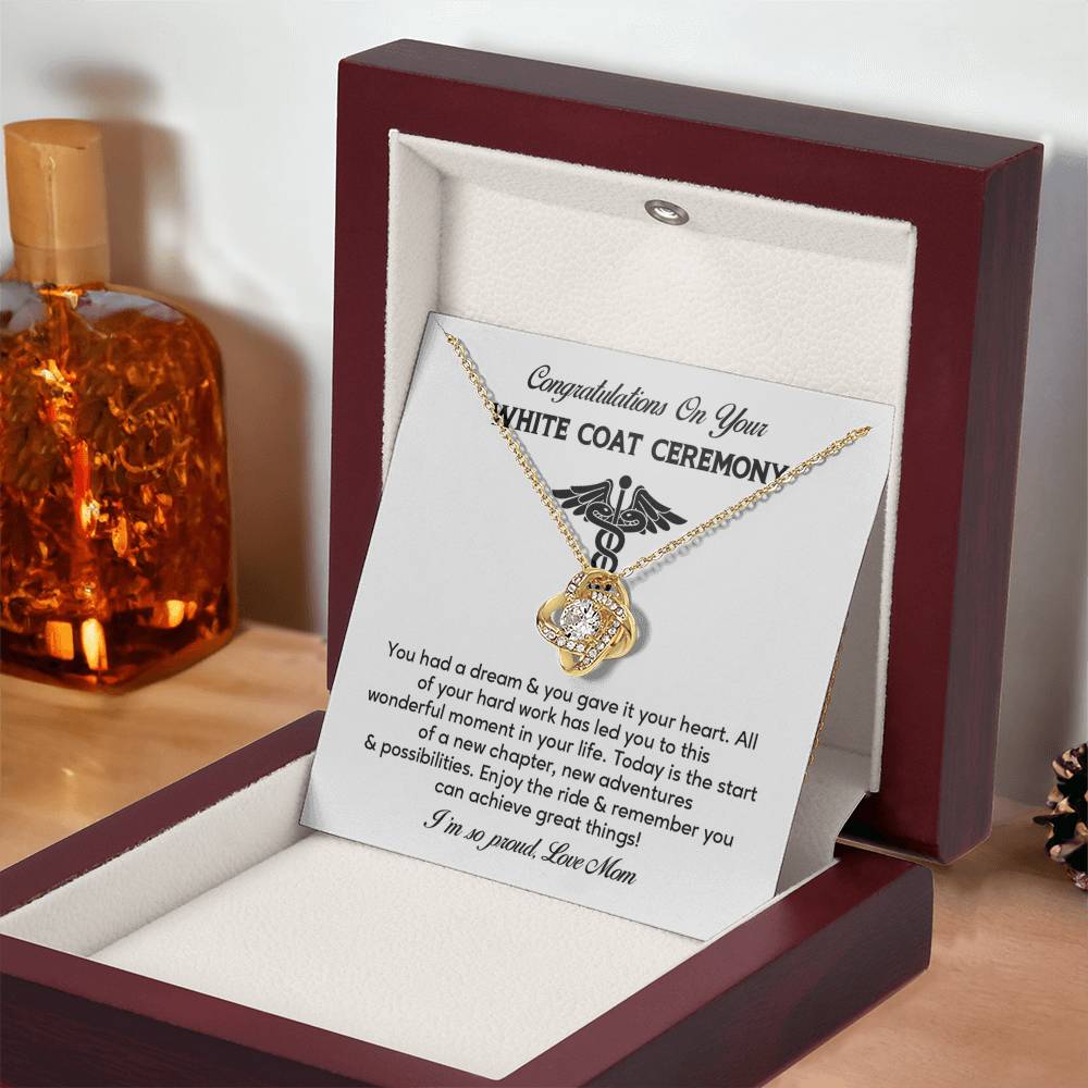 Congratulations On Your White Coat Ceremony Necklace White Coat Ceremony Necklace Gift Congratulations White Coat Ceremony Jewelry White Coat Graduation Necklace Gift New Adventures Necklace Gift  Proud Of You Mom Gift Necklace