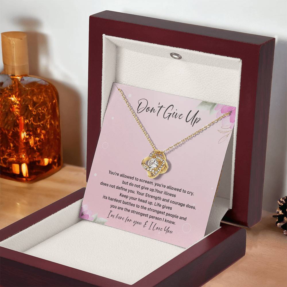 Don't Give Up Strength And Courage Necklace Don't Give Up Necklace Supportive Gift For Fighter You Are Strong Necklace Life's Battles Necklace Emotional Connection Necklace Love And Support Necklace Motivational Jewelry Breast Cancer Necklace For Soulmate