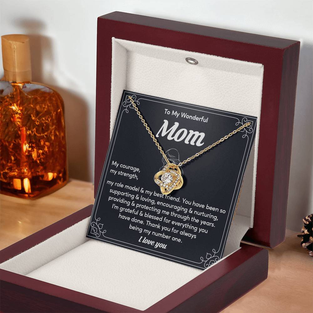 To My Wonderful Mom, Wonderful Mom Pendant Heartfelt Necklace For Her Sweet Pendant Thank You Gift For Support To My Best Friend Mom Jewelry Special Pendant For A Supportive Mom Sentimental Jewelry Thoughtful Necklace