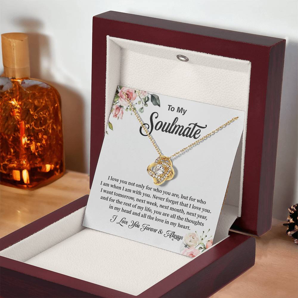 Romantic Soulmate Necklace Gift with Message Card