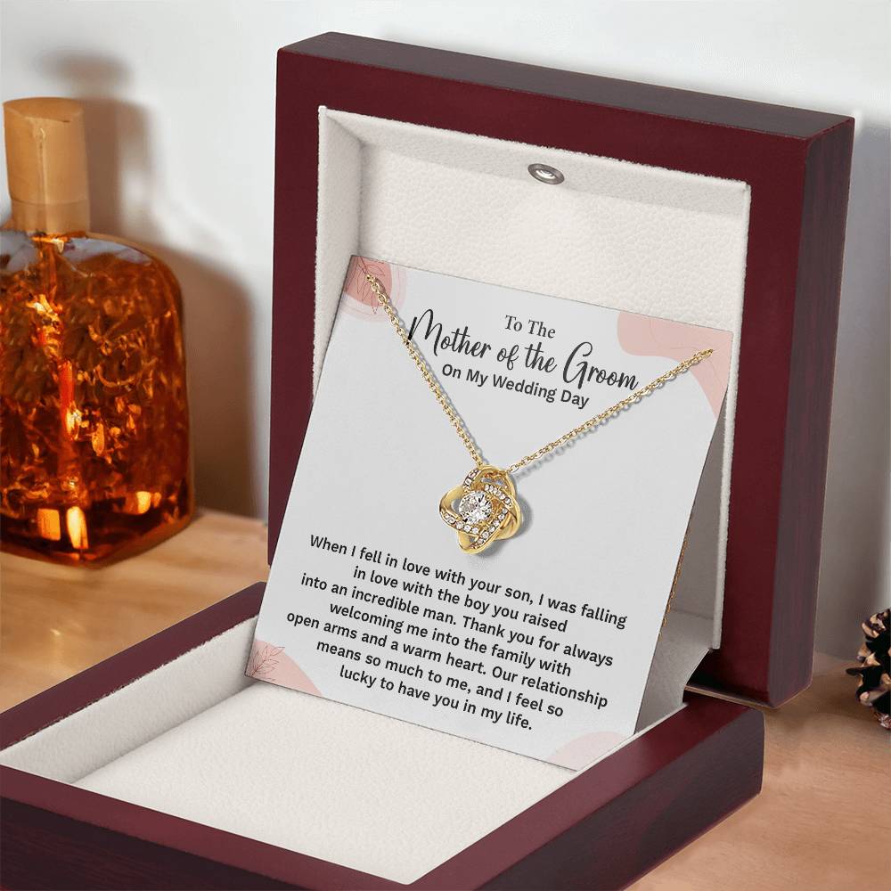 To the Groom's Mother on My Wedding Day Groom’s mother wedding gift Wedding necklace for mother-in-law Heartfelt message for groom’s mom Special gift for groom’s mom Necklace gift for groom’s mother on wedding day Meaningful gift for groom’s mother