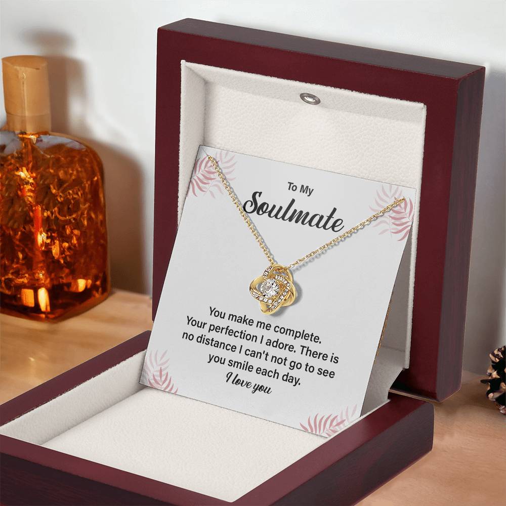 Soulmate Necklace Gift for Her with Love Note