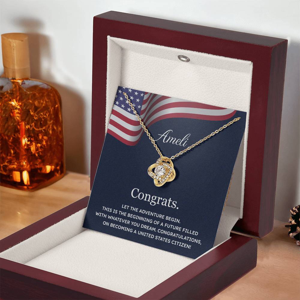 Congrats Necklace For New U.s. Citizen Ameli Necklace For New U.s. Citizen Gift For Citizenship Celebration Necklace With Citizenship Message Necklace For New U.s. Citizen Ameli Gift For Becoming A U.s. Citizen Proud U.s. Citizen Jewelry