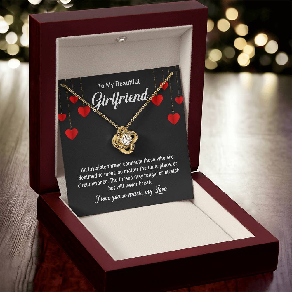 To My Beautiful Girlfriend – Necklace with Message Card