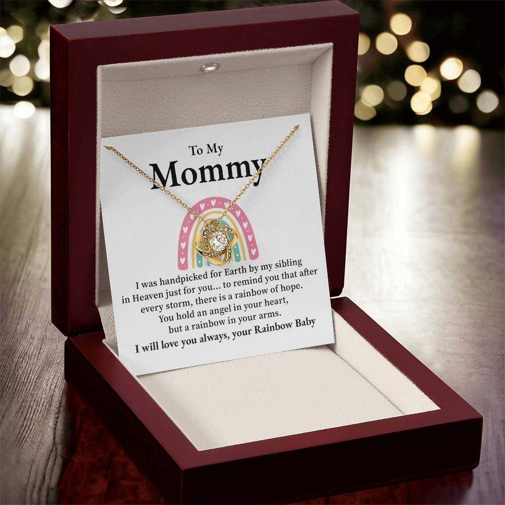 To My Mommy, Necklace Gift For Mom With Message Card