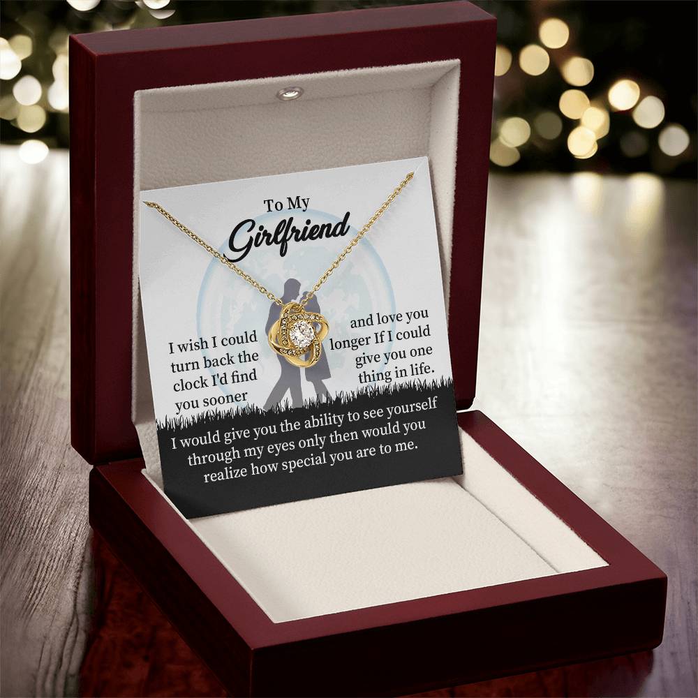 Girlfriend Necklace Gift with Message Card and Gift Box