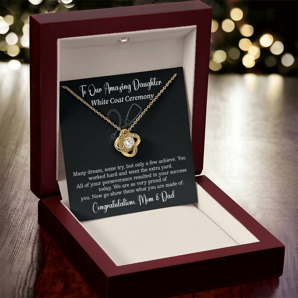 To Our Amazing Daughter On Your White Coat Ceremony Best Wishes Necklace You Are Amazing Necklace Personal Growth Jewelry Motivational Jewelry For New Beginnings Emotional Connection Necklace Meaningful Gift From Parents Congratulations Necklace