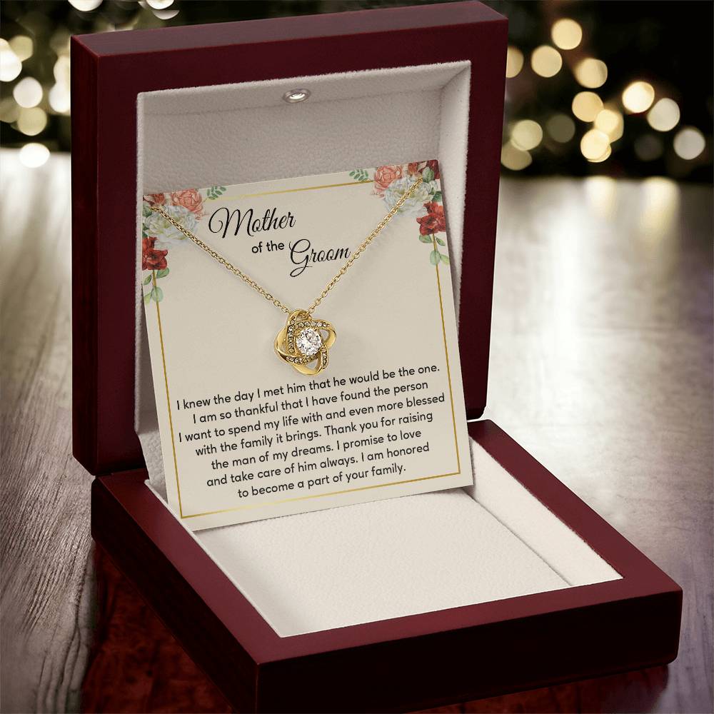 Mother of the Groom Wedding Necklace with Gift Box