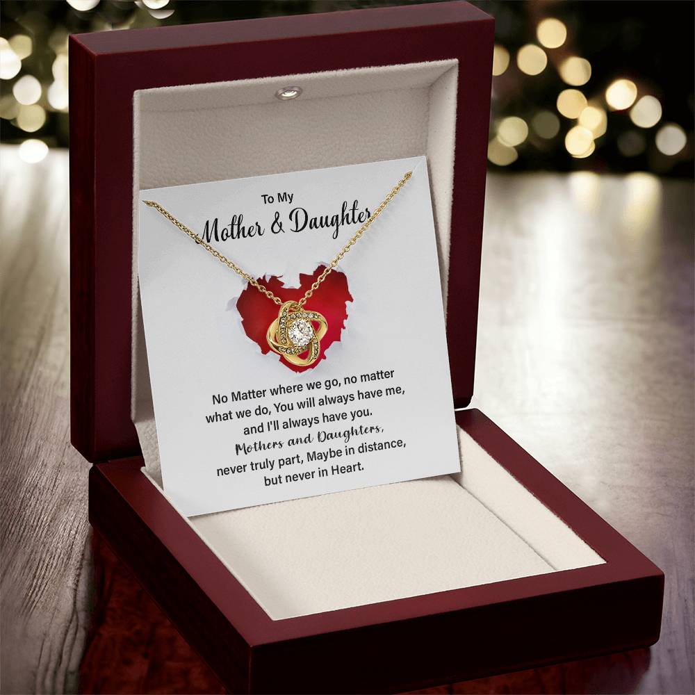 Mother and Daughter Necklace Gift – with Gift Box