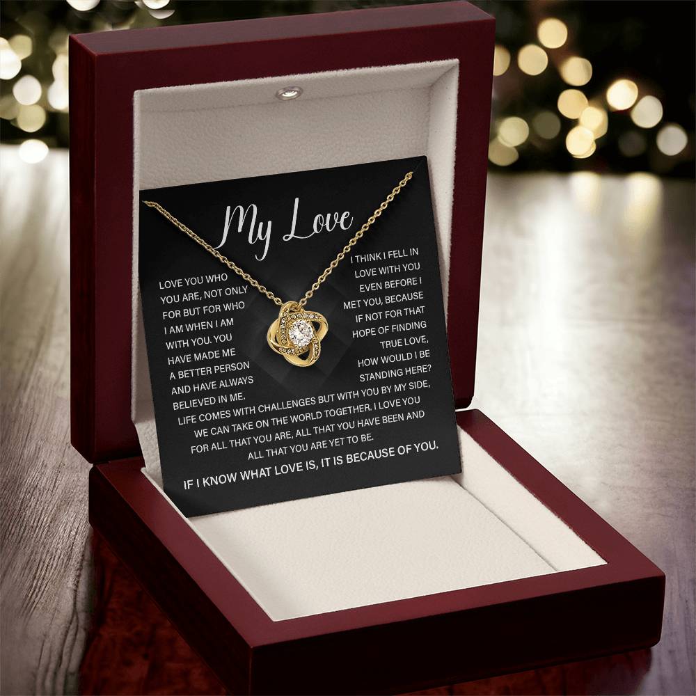 Romantic Necklace Gift for Her With Message & Luxury Box