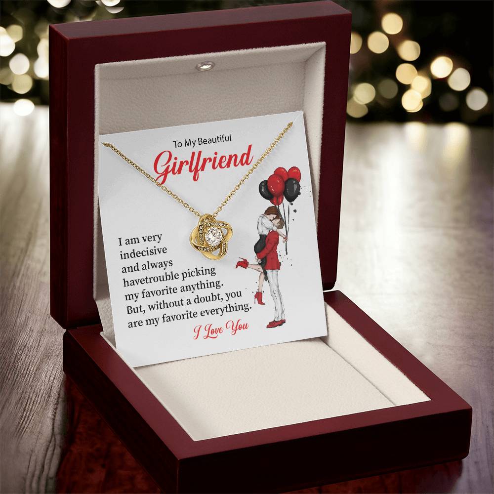 Romantic Necklace for Girlfriend with Gift Card Box
