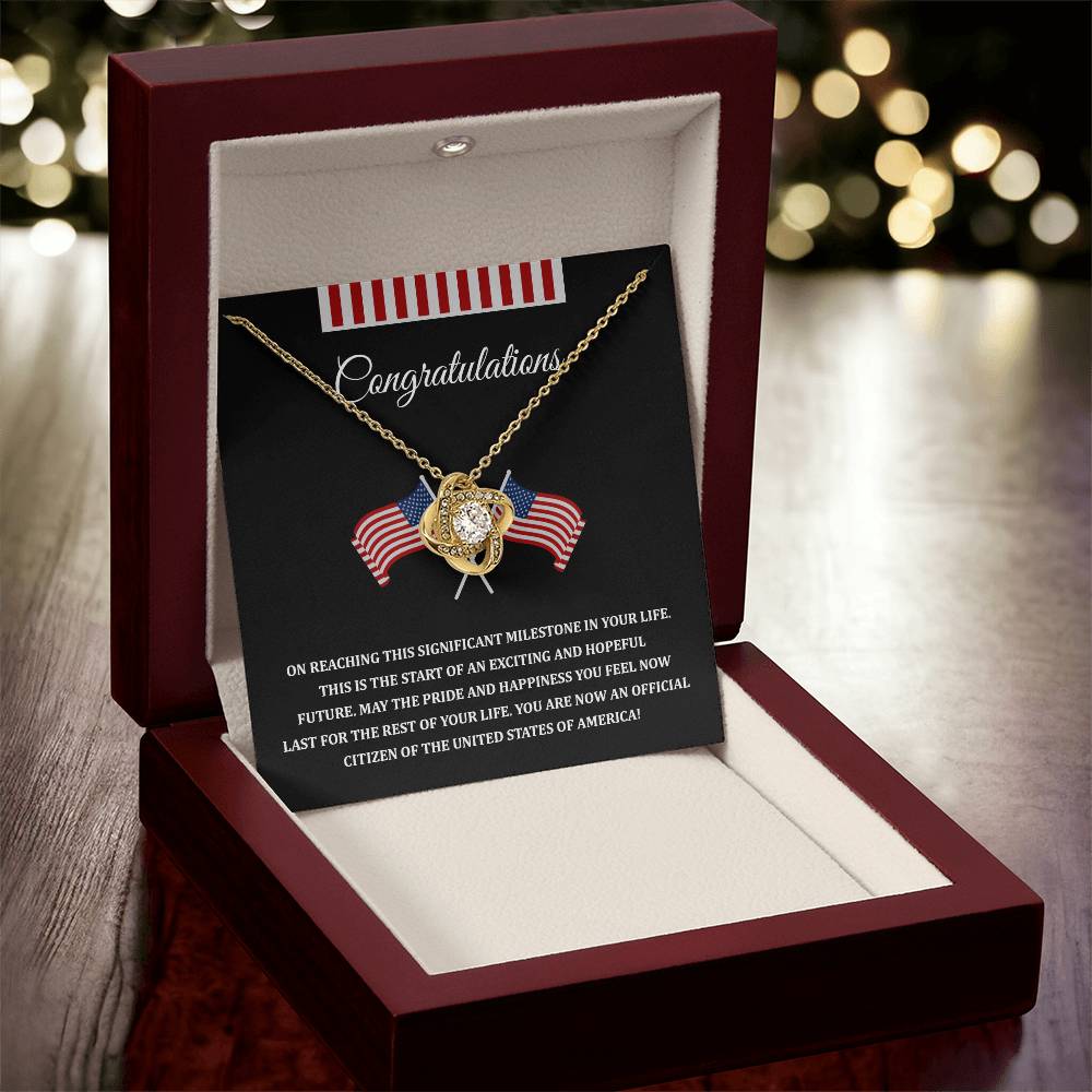 Congratulations Necklace For New U.s. Citizen Necklace For New U.s. Citizen Gift For New U.s. Citizen Journey Necklace For Proud New Citizen Jewelry For U.s. Citizenship Celebration Gift For Citizenship Milestone Jewelry For New U.s. Citizen Necklace