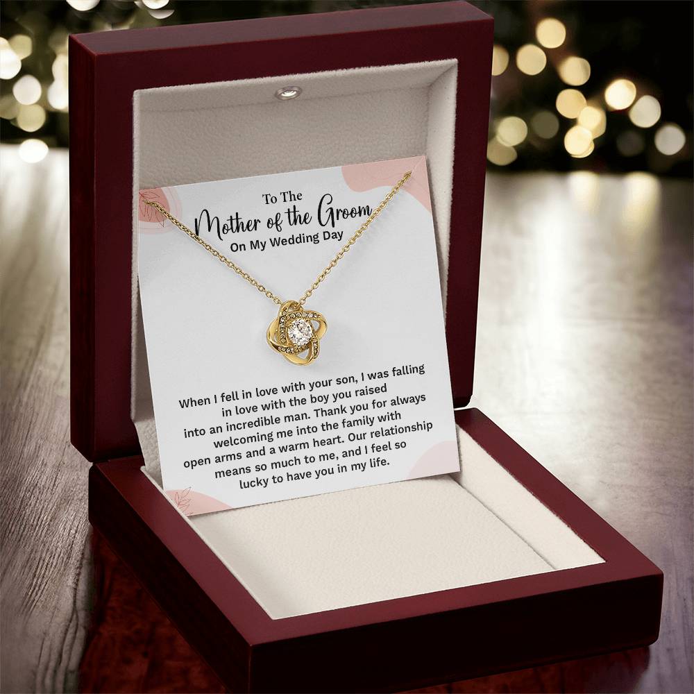 To the Groom's Mother on My Wedding Day Groom’s mother wedding gift Wedding necklace for mother-in-law Heartfelt message for groom’s mom Special gift for groom’s mom Necklace gift for groom’s mother on wedding day Meaningful gift for groom’s mother