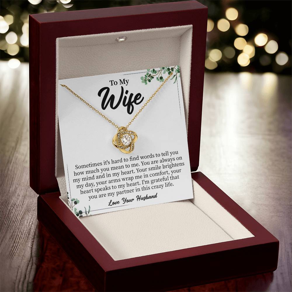 To My Wife Necklace Gift from Husband with Gift Box