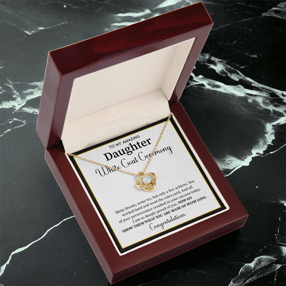 White Coat Ceremony Gift For Daughter Necklace With Gift Box