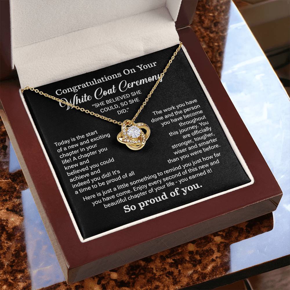 Congratulations On Your New White Coat Ceremony Congratulations Necklace White Coat Ceremony Inspirational Jewelry Gift New Chapter Necklace Meaningful Gift For Graduates Emotional Connection Necklace Motivational Jewelry