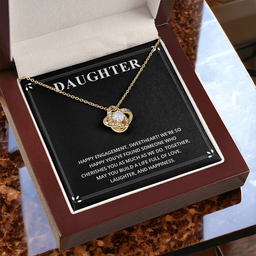 Daughter Happy Engagement Necklace Daughter Engagement Necklace Happy Engagement Gift For Daughter Sentimental Gift For Daughter’s Engagement Jewelry Gift For Daughter’s Engagement Daughter Love And Joy Gift Meaningful Engagement Gift For Daughter