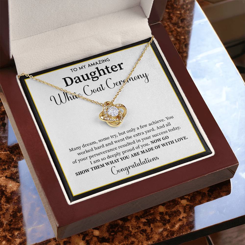 White Coat Ceremony Gift For Daughter Necklace With Gift Box