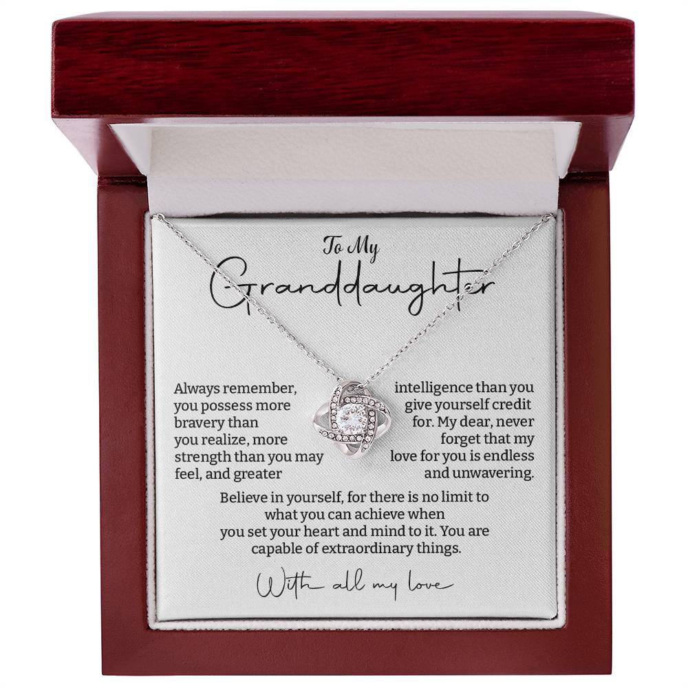Granddaughter Necklace Gift from Grandma or Grandpa