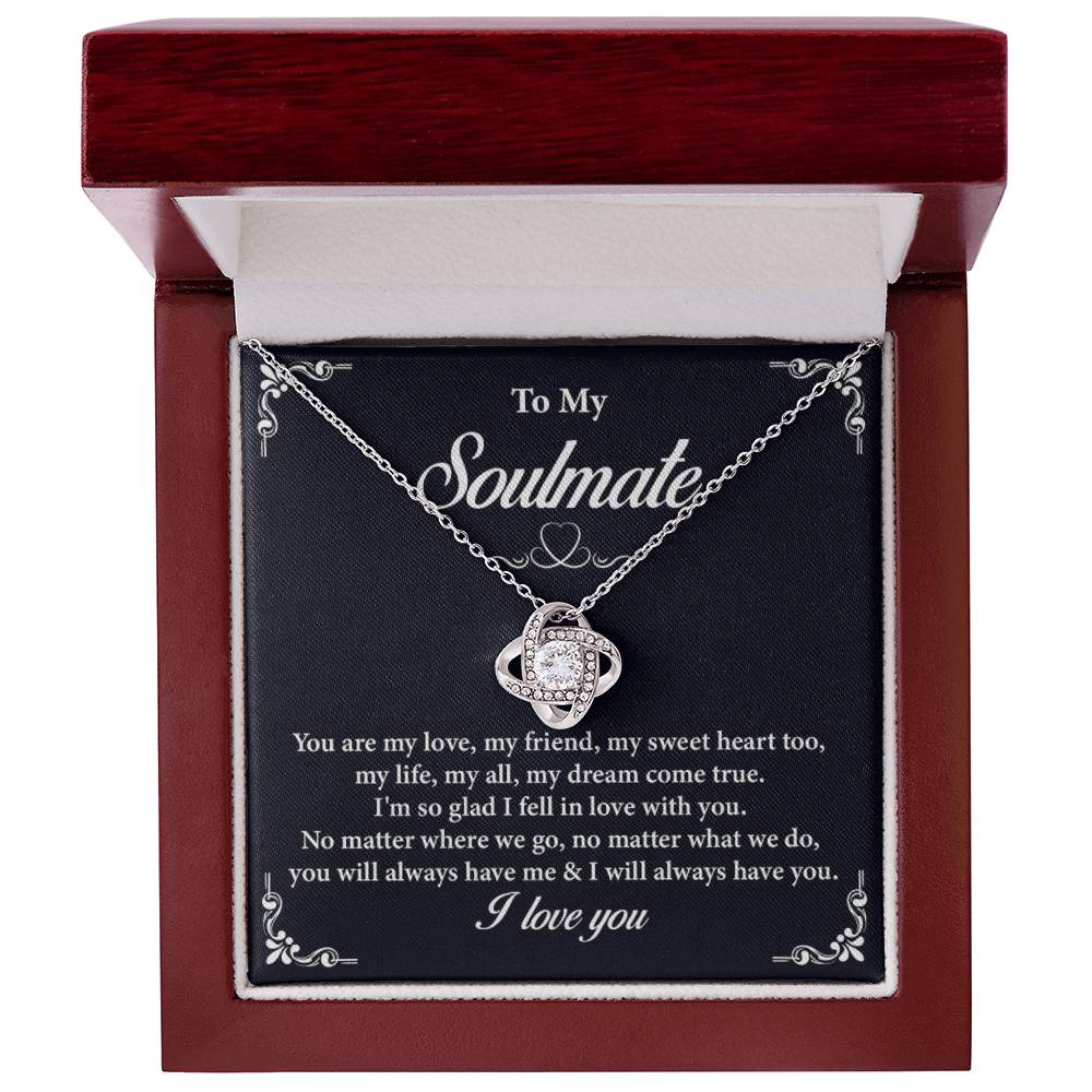 To My Soulmate Gift – Necklace with Message Card & Gift Box