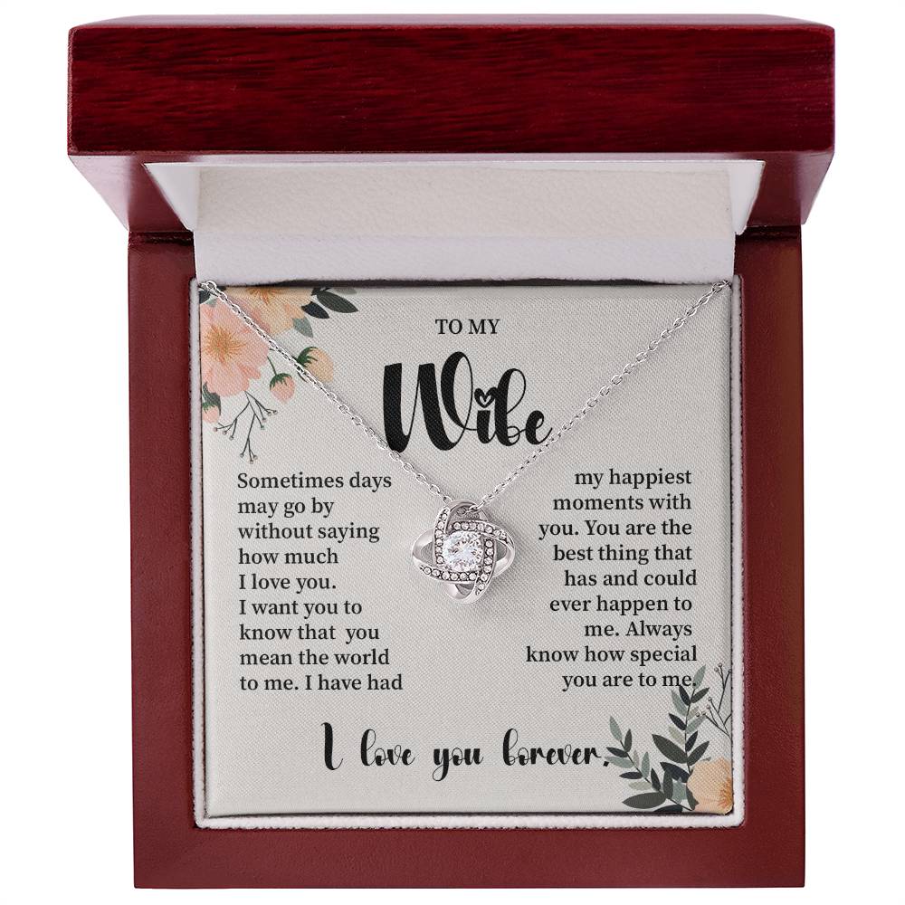 Wife Necklace Gift with Love You Forever Message
