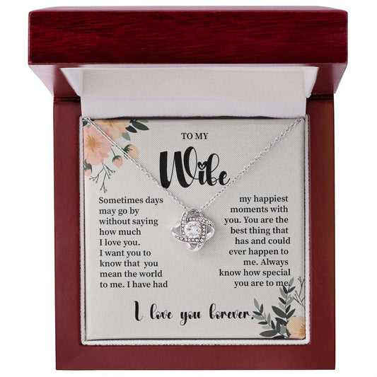 Wife Necklace Gift with Love You Forever Message