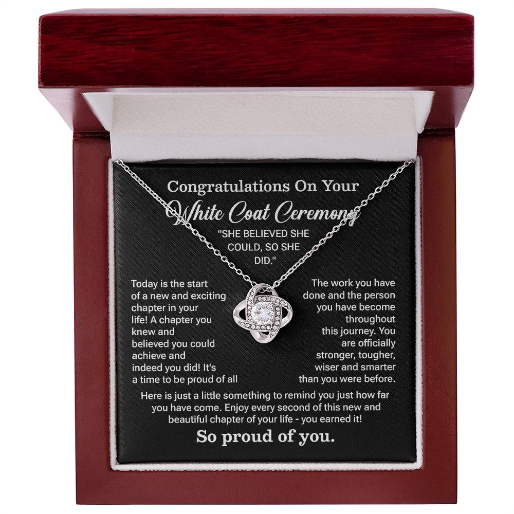 Congratulations On Your New White Coat Ceremony Congratulations Necklace White Coat Ceremony Inspirational Jewelry Gift New Chapter Necklace Meaningful Gift For Graduates Emotional Connection Necklace Motivational Jewelry