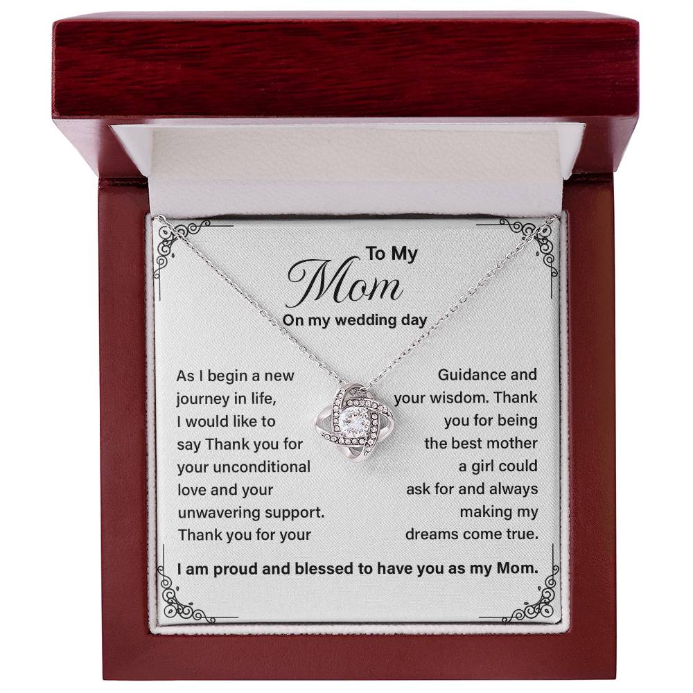To My Mom on My Wedding Day Necklace