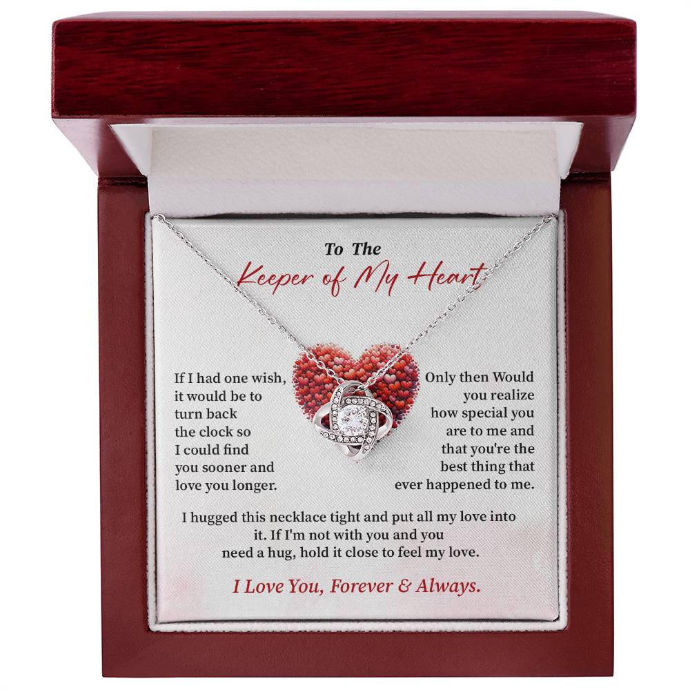 To The Keeper of My Heart Necklace Gift From Your Soulmate Romantic Jewelry Gift