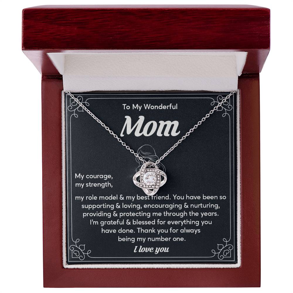 To My Wonderful Mom, Wonderful Mom Pendant Heartfelt Necklace For Her Sweet Pendant Thank You Gift For Support To My Best Friend Mom Jewelry Special Pendant For A Supportive Mom Sentimental Jewelry Thoughtful Necklace