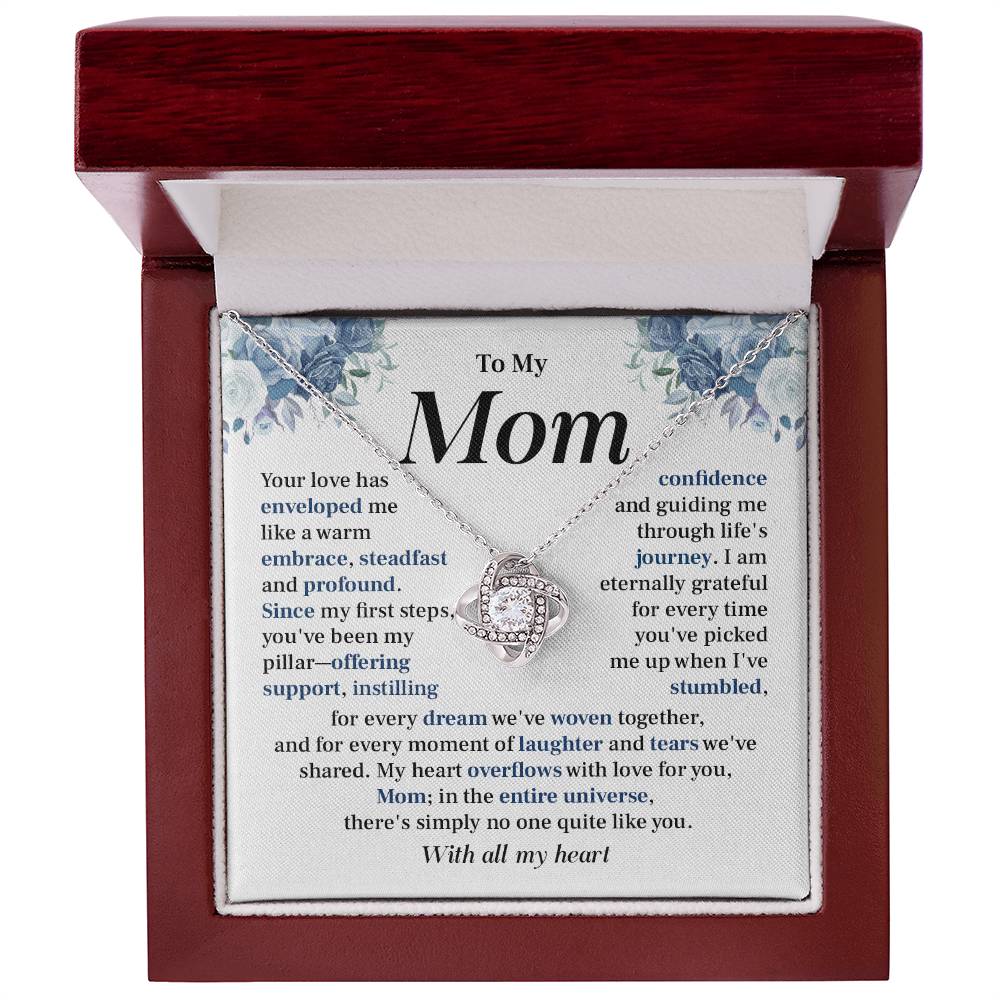 To My Mom Necklace Gift with Message from Daughter