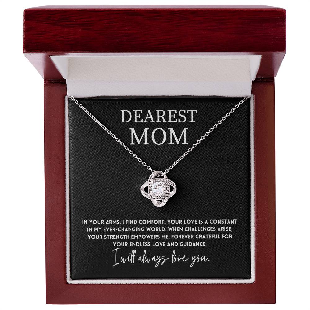 Dearest Mom, Inspirational Mother's Day Jewelry Gift Endless Love Necklace Gift Strength And Love Necklace Gift Best Mother’s Day Love And Strength Jewelry Unique Mother's Day Comfort And Strength Pendant