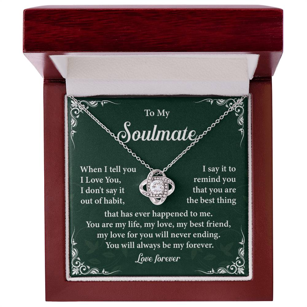 Soulmate Necklace Gift for Her – Message Card Box