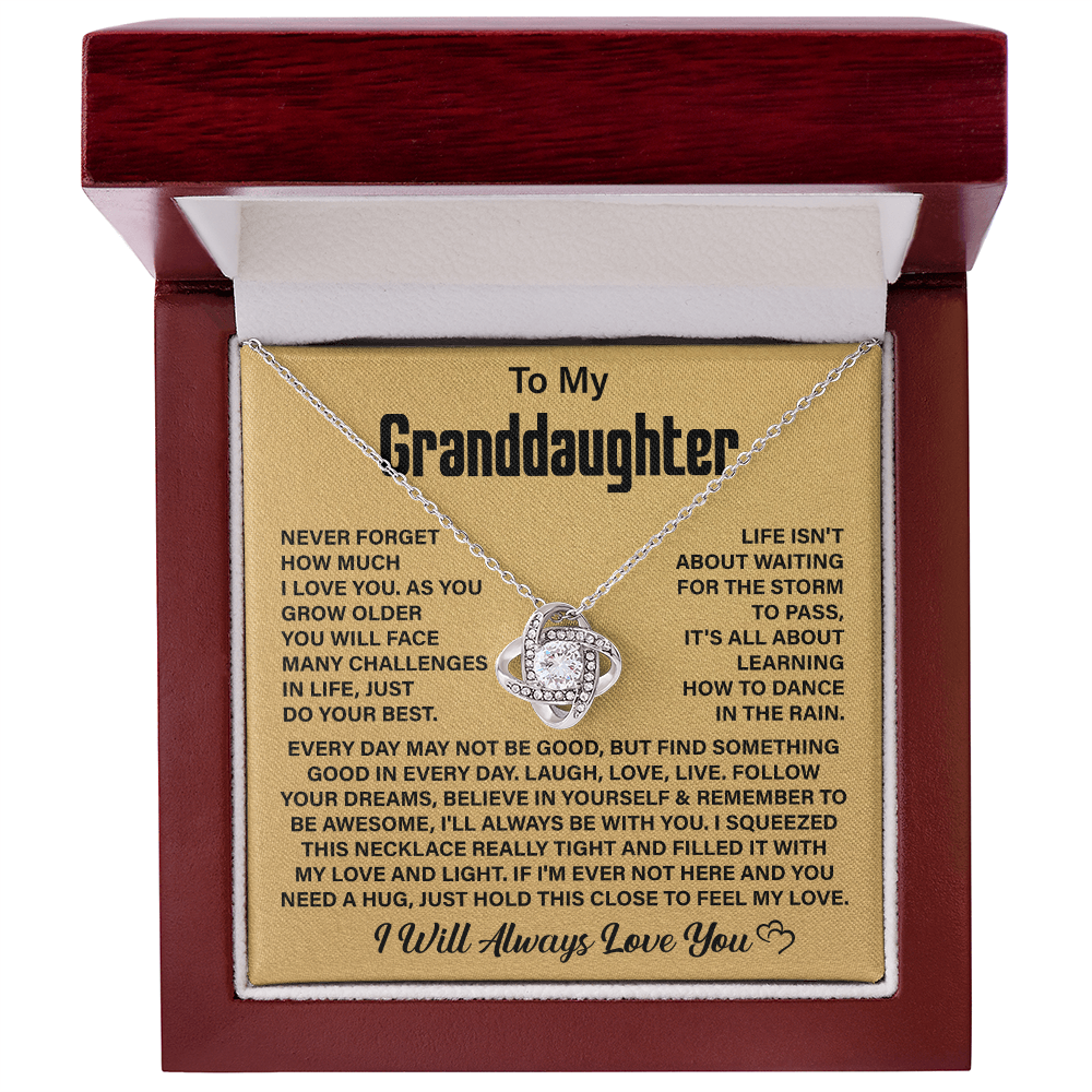Granddaughter Necklace Gift With Life Advice Card