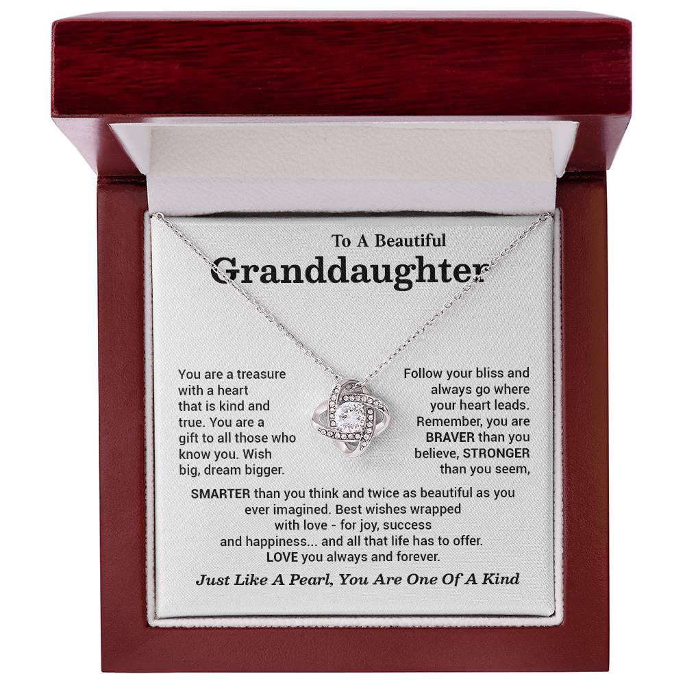 To a Beautiful Granddaughter Necklace Gift – You’re One of a Kind