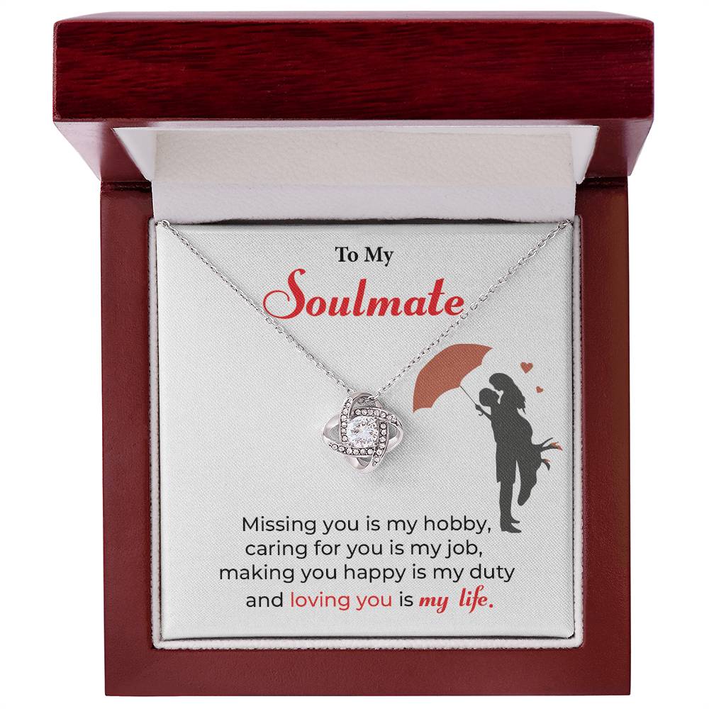 Soulmate Necklace Gift for Her – Message Card Box