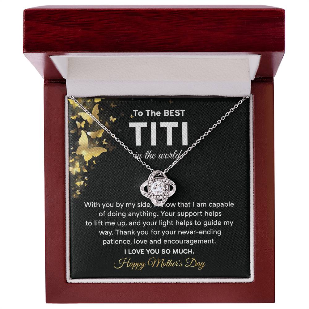 To The Best Titi Necklace Of Endless Love For Her Thank You For Everything Gift Celebrating An Amazing Day Forever My Titi Necklace Inspiration Necklace Loving Titi Mother’s Day Gift Heartfelt Message With Necklace Gift