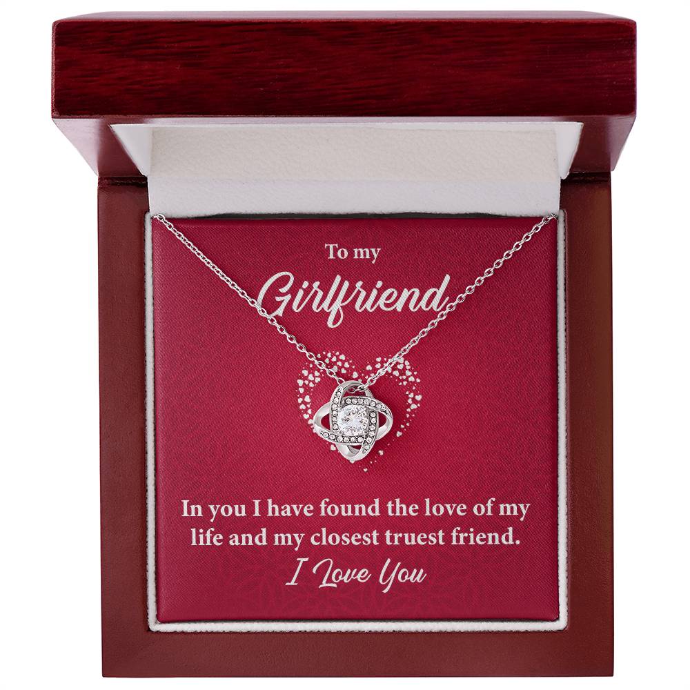 Girlfriend Necklace Gift with Romantic Message Card