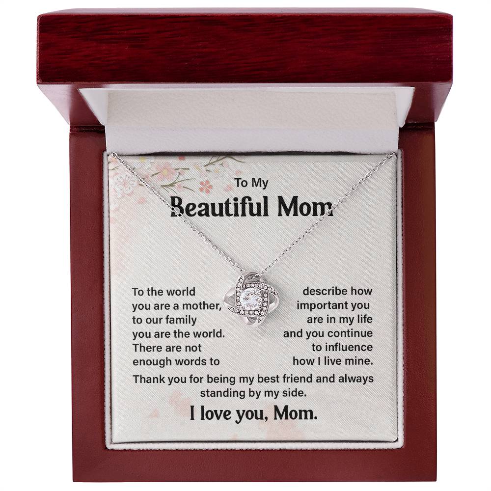 Mother Necklace Gift from Daughter – with Message Card
