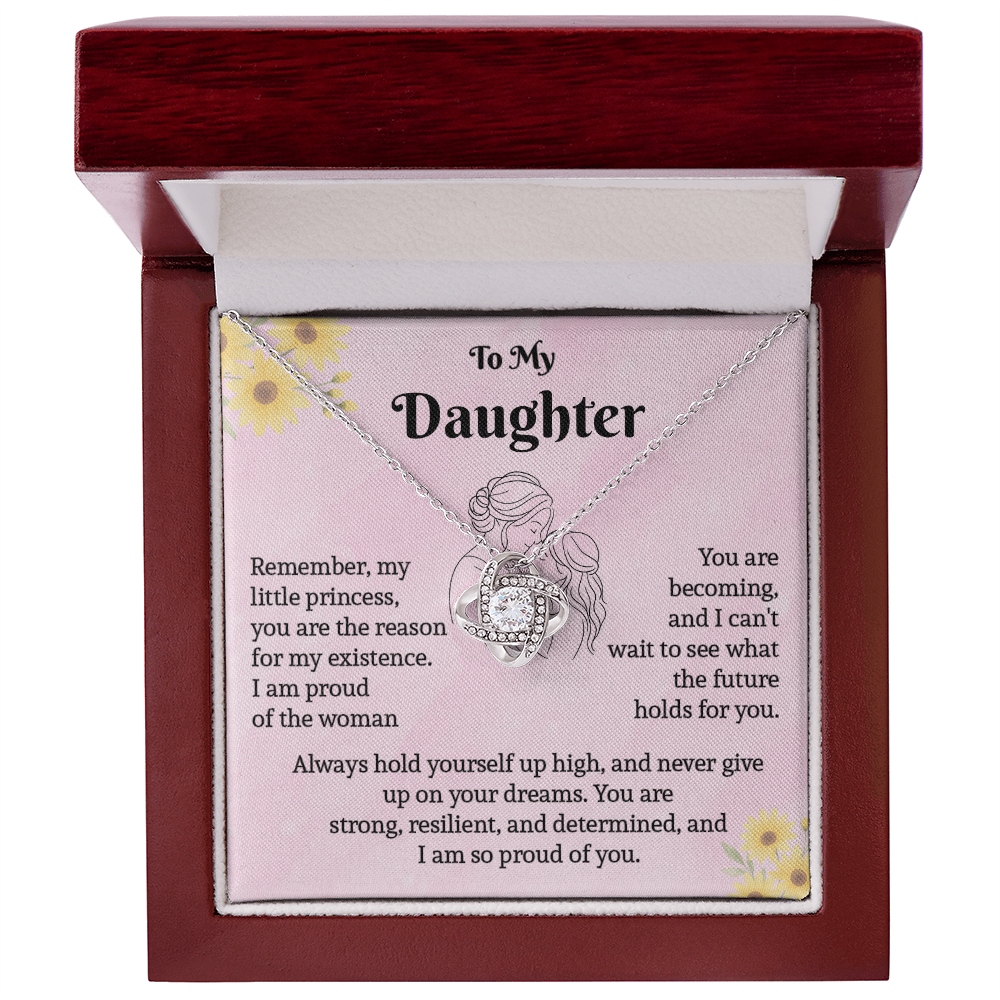 To My Daughter Necklace Proud and Resilient Messaged