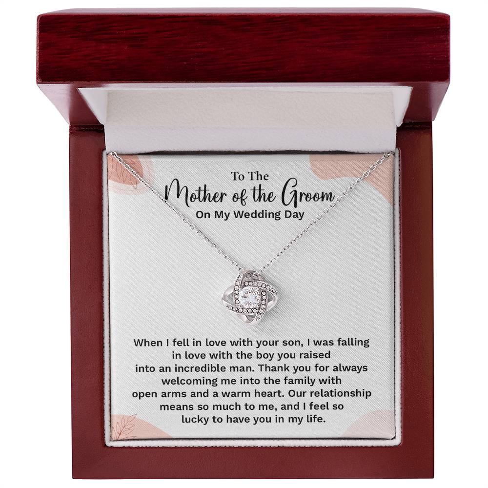 To the Groom's Mother on My Wedding Day Groom’s mother wedding gift Wedding necklace for mother-in-law Heartfelt message for groom’s mom Special gift for groom’s mom Necklace gift for groom’s mother on wedding day Meaningful gift for groom’s mother