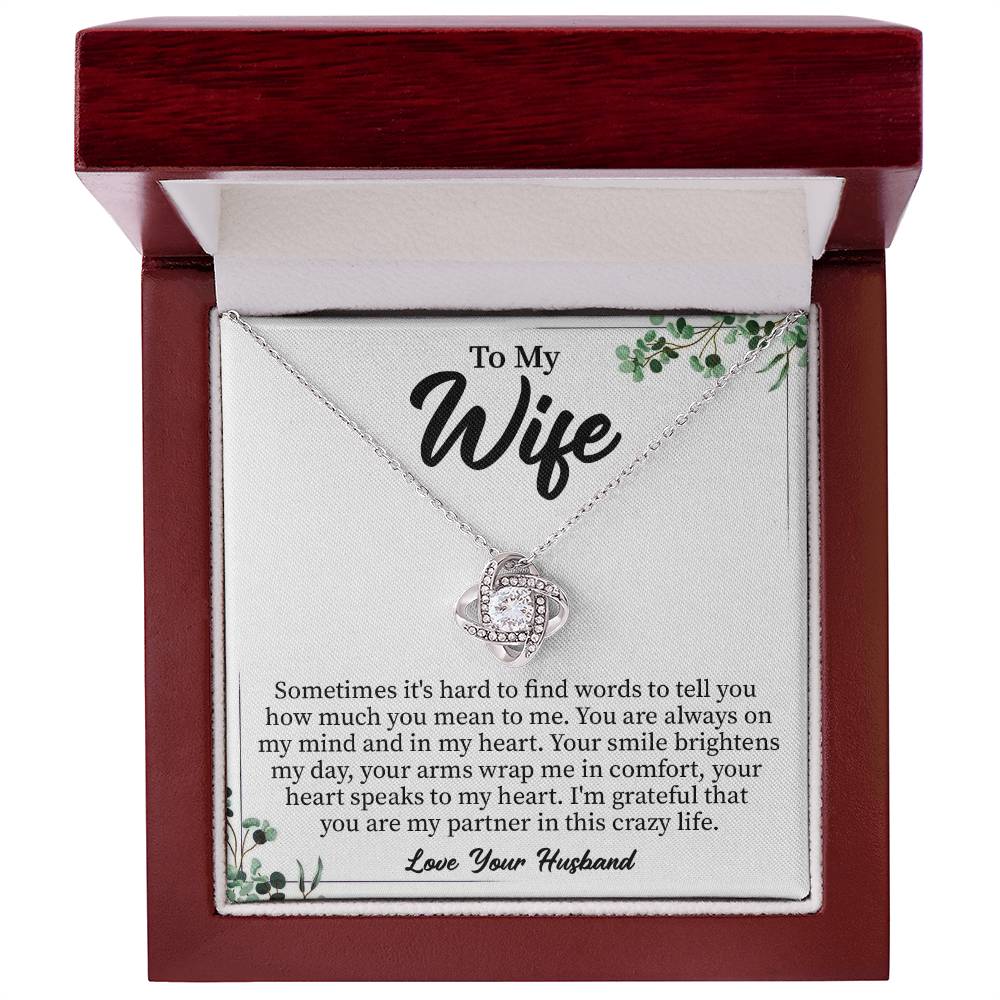 To My Wife Necklace Gift from Husband with Gift Box