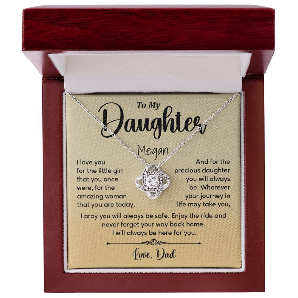 Daughter Necklace Gift from Dad with Heartfelt Note