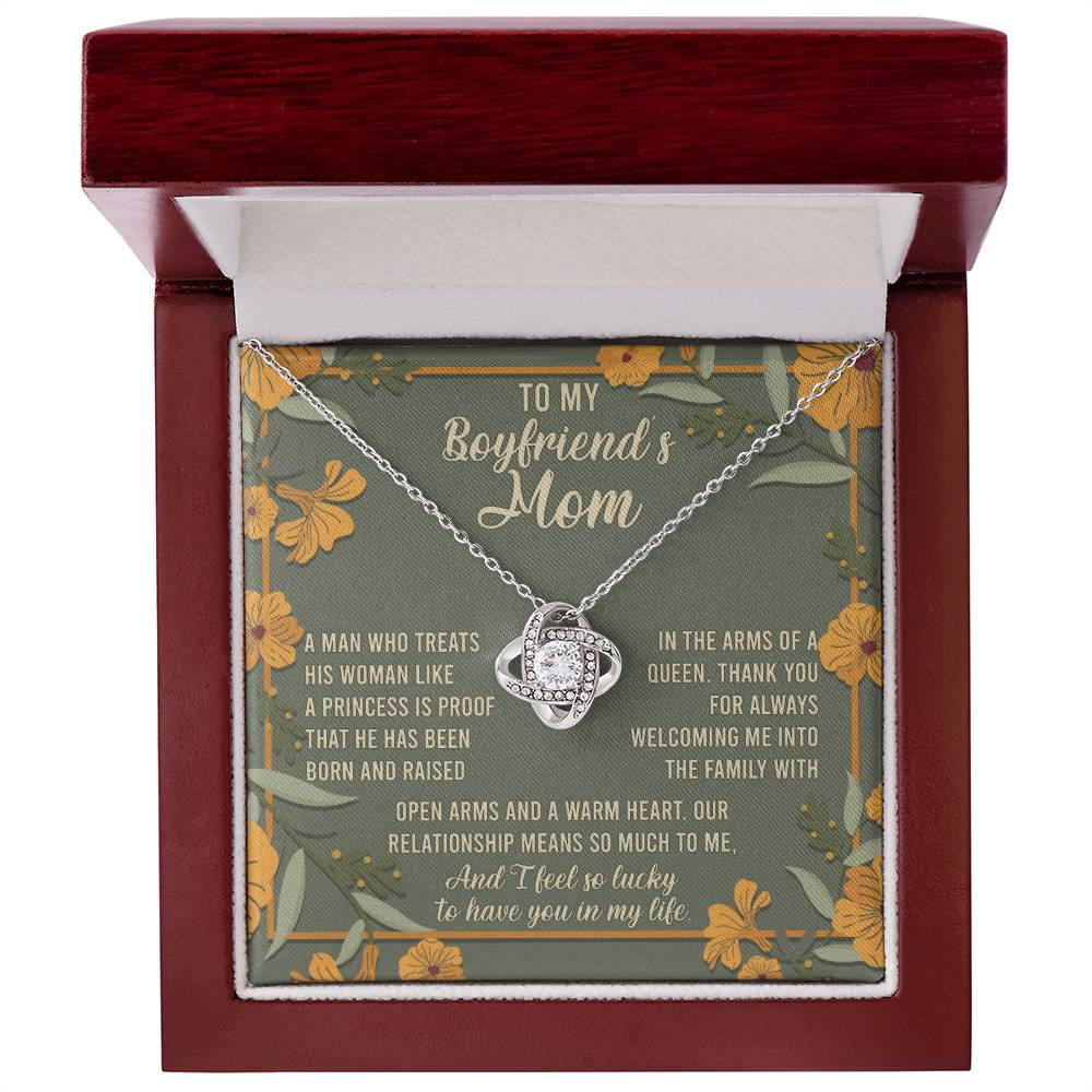 Boyfriend’s Mom Necklace Gift – Forever Love Message Box