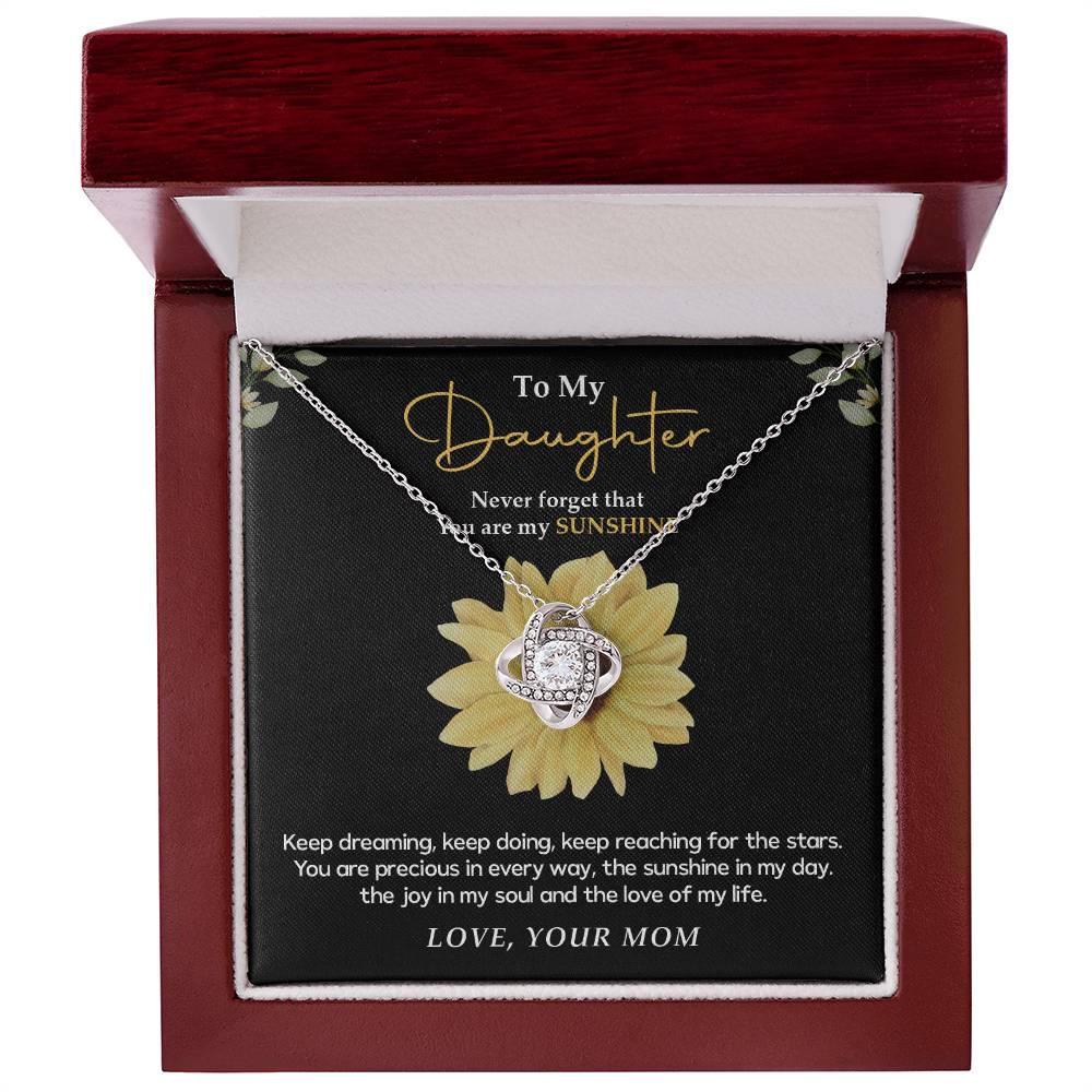 To My Daughter Necklace Sunshine Gift Box from Mom