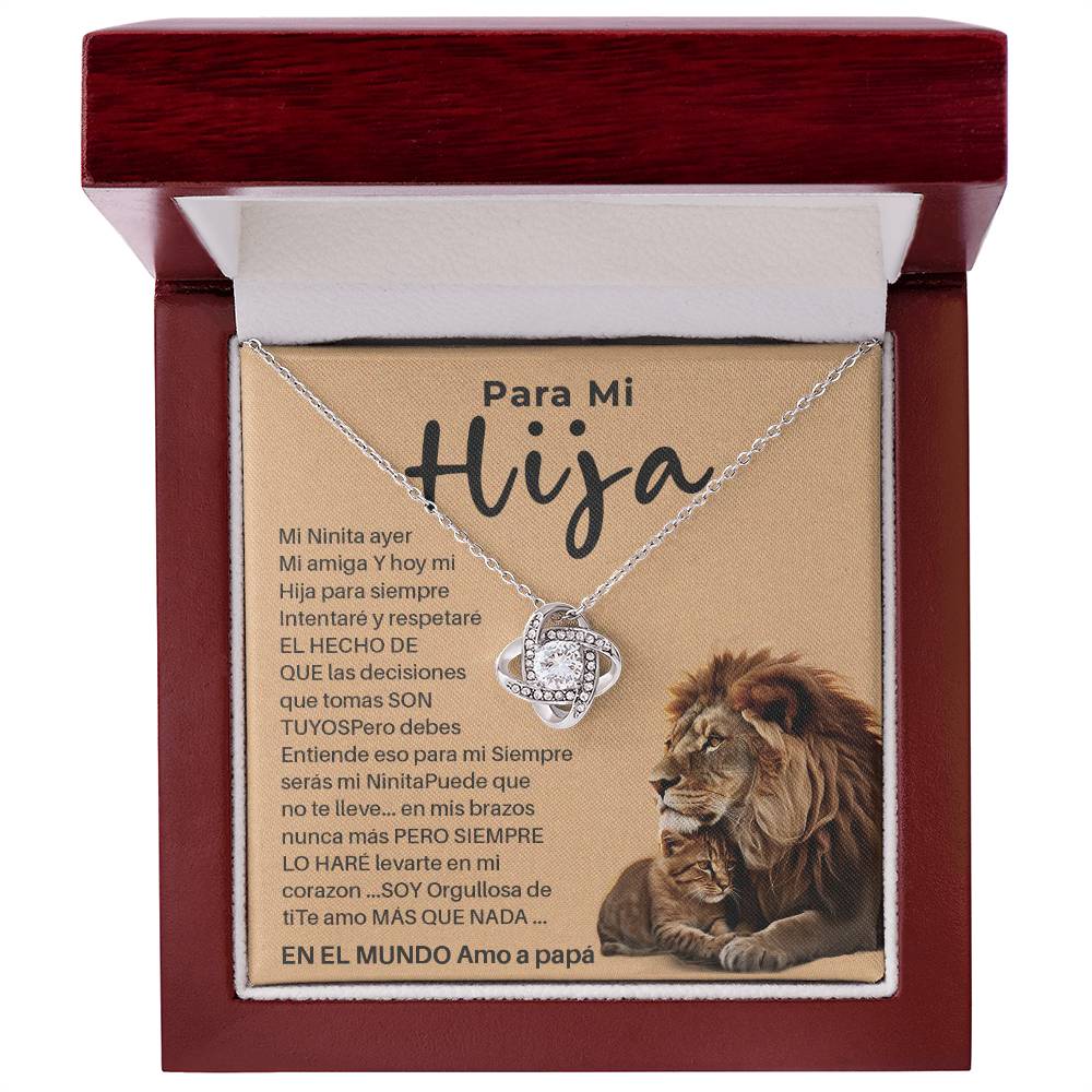 Collar Para Hija con Tarjeta de Papá – Orgullosa de Ti Siempre