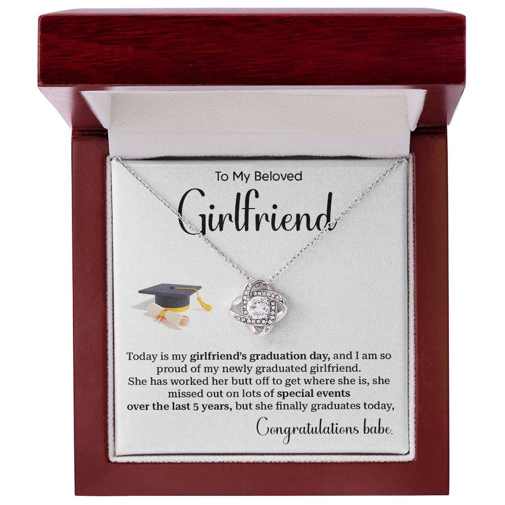 Girlfriend Graduation Necklace with Funny Proud Message